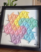 Cuadro Sonobe Origami: Estrella 3D.