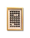Cuadro origami corazones personalizado con
marco roble - MÖMÖ Lab