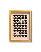 Cuadro origami corazones personalizado con
marco roble - MÖMÖ Lab