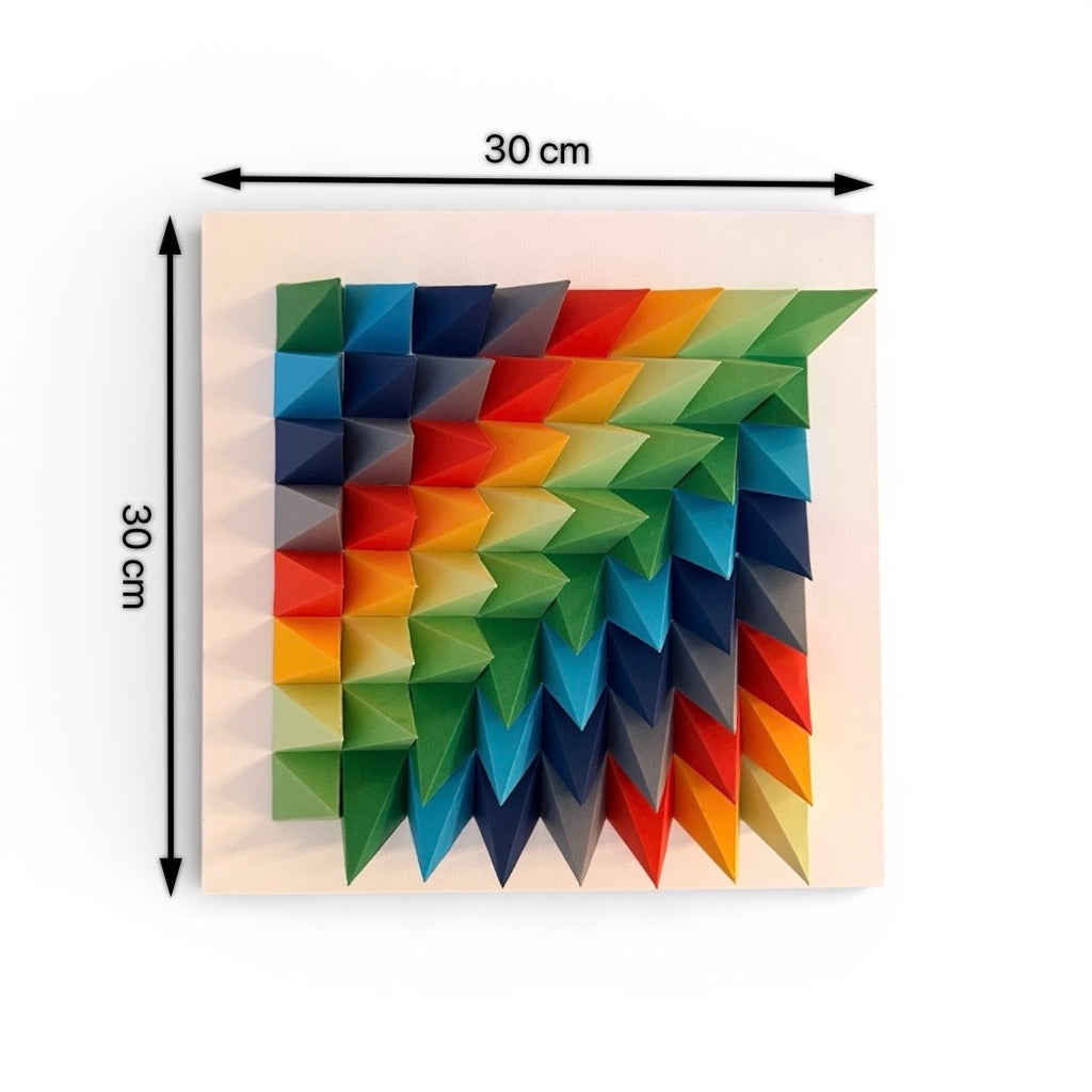 Medidas Arista Viva escultura origami modular edición limitada — MöMö Lab