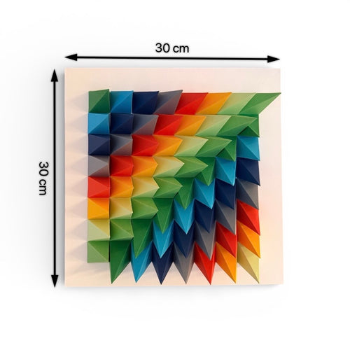 Medidas Arista Viva escultura origami modular edición limitada — MöMö Lab