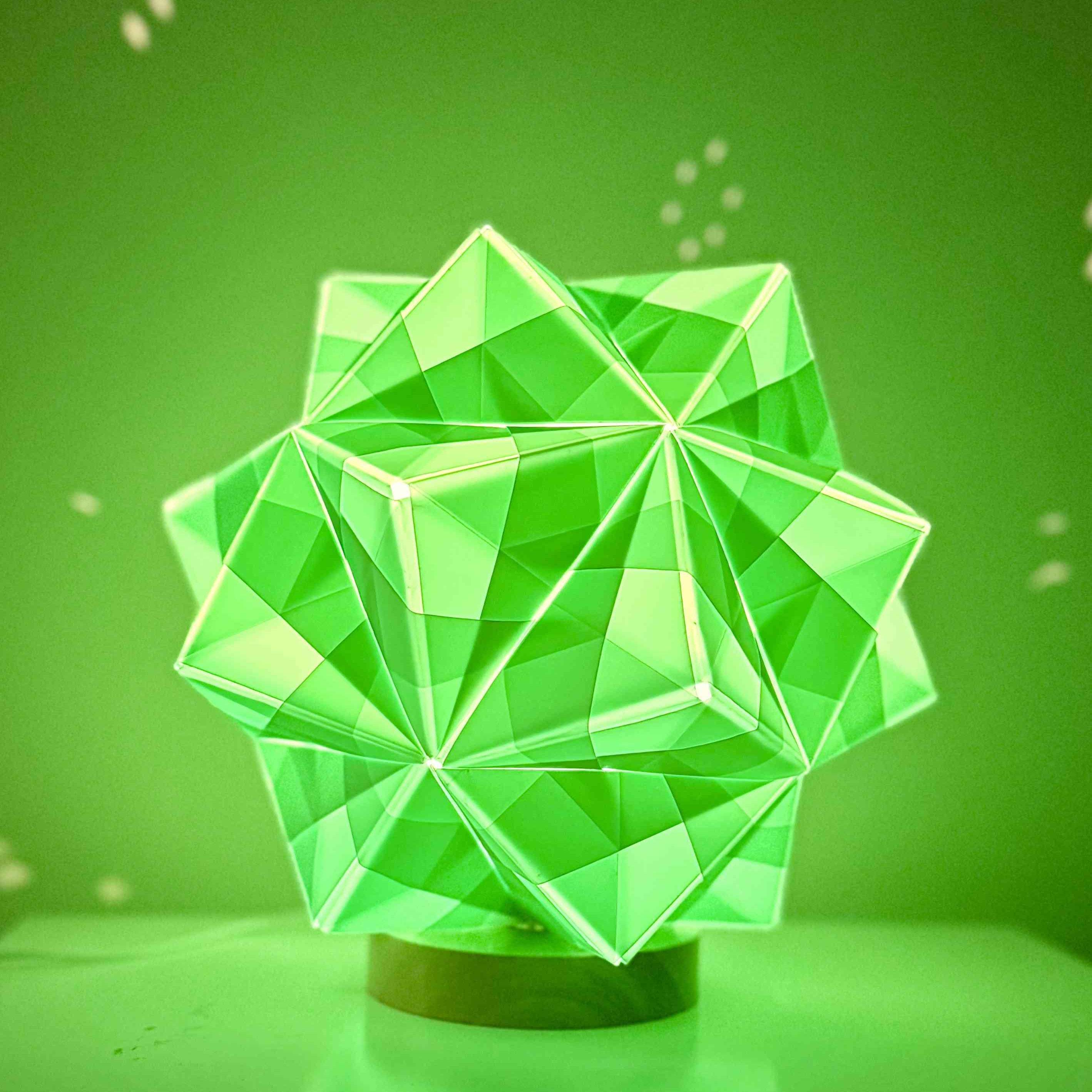 Orbita Luminica Verde Esmeralda encendida| MÖMÖ Lab