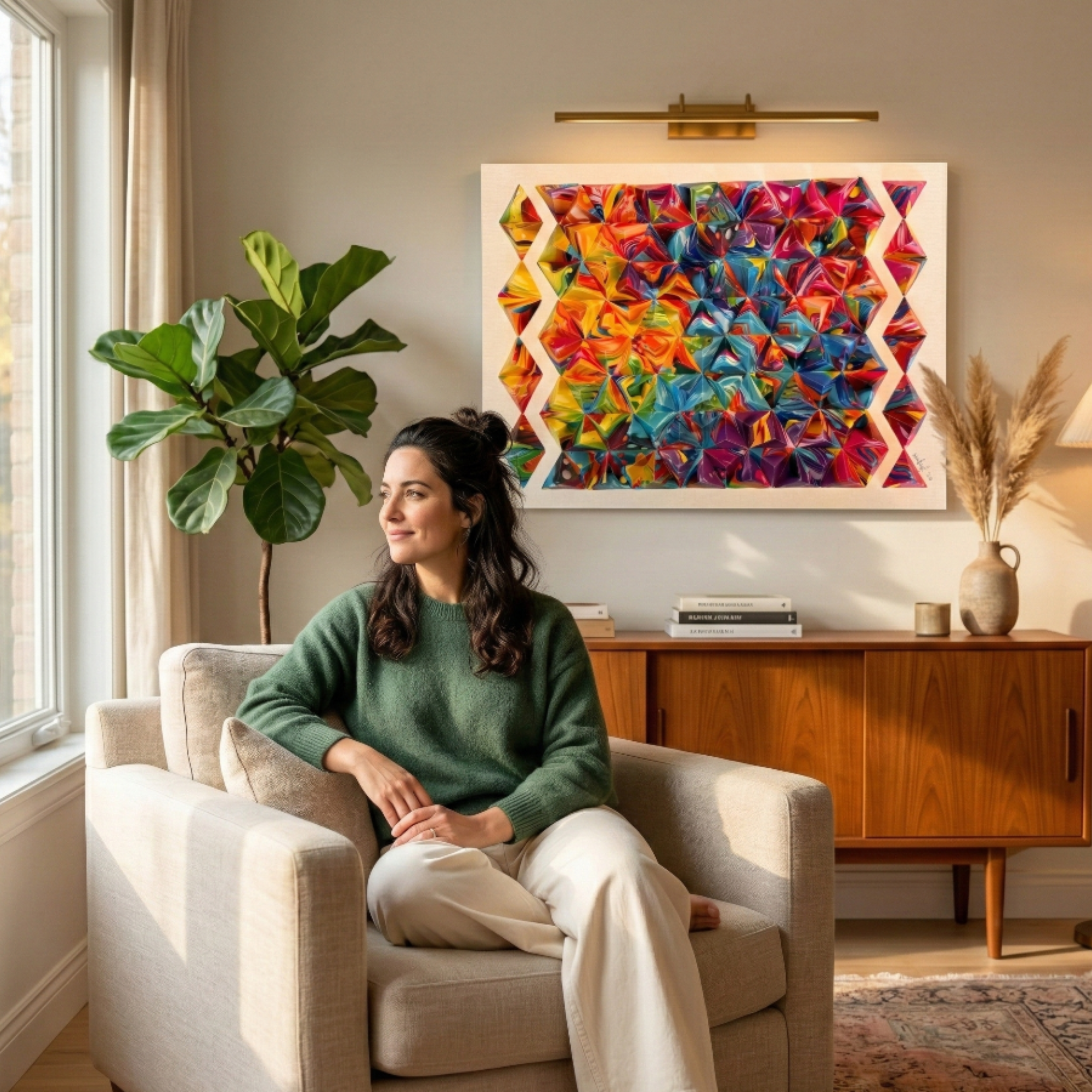 Cuadro en habitación Arte de papel de autor MÖMÖ Lab