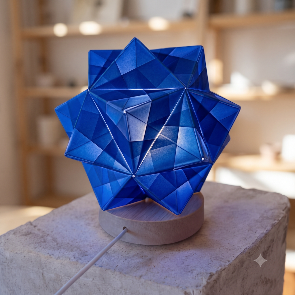Orbita Luminica Azul Cobalto encendida| MÖMÖ Lab