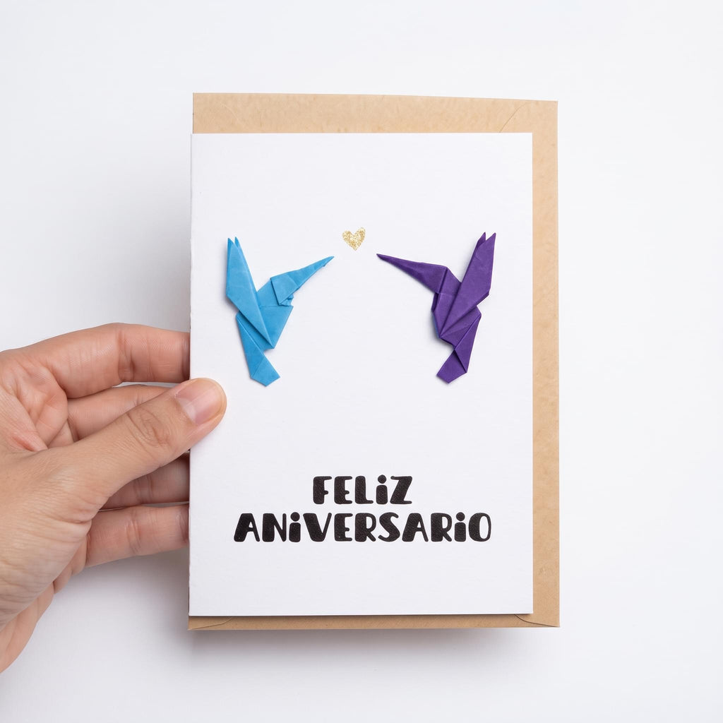 Feliz Aniversario (Tarjeta Origami)