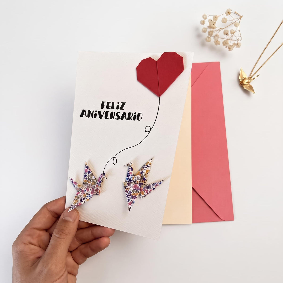 Feliz Aniversario (Tarjeta Origami)