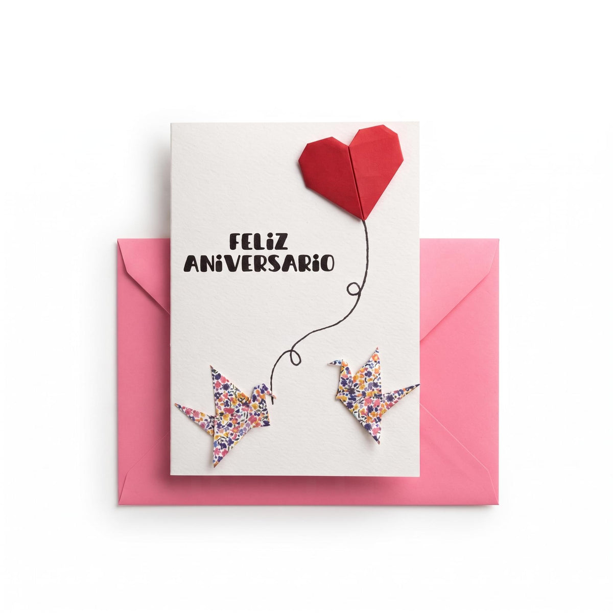 Feliz Aniversario (Tarjeta Origami)