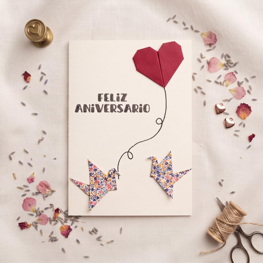 Feliz Aniversario (Tarjeta Origami)