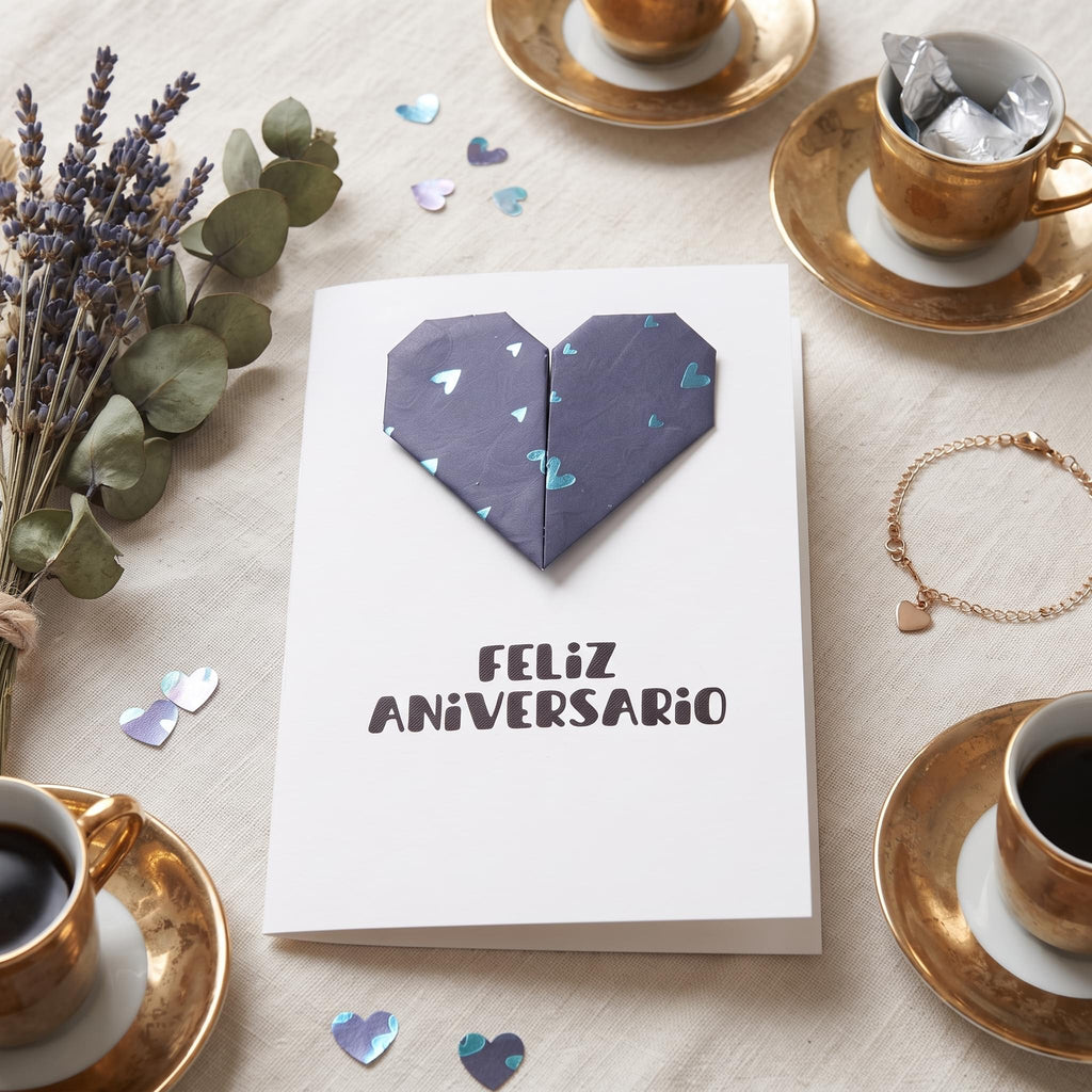 Feliz Aniversario (Tarjeta Origami)