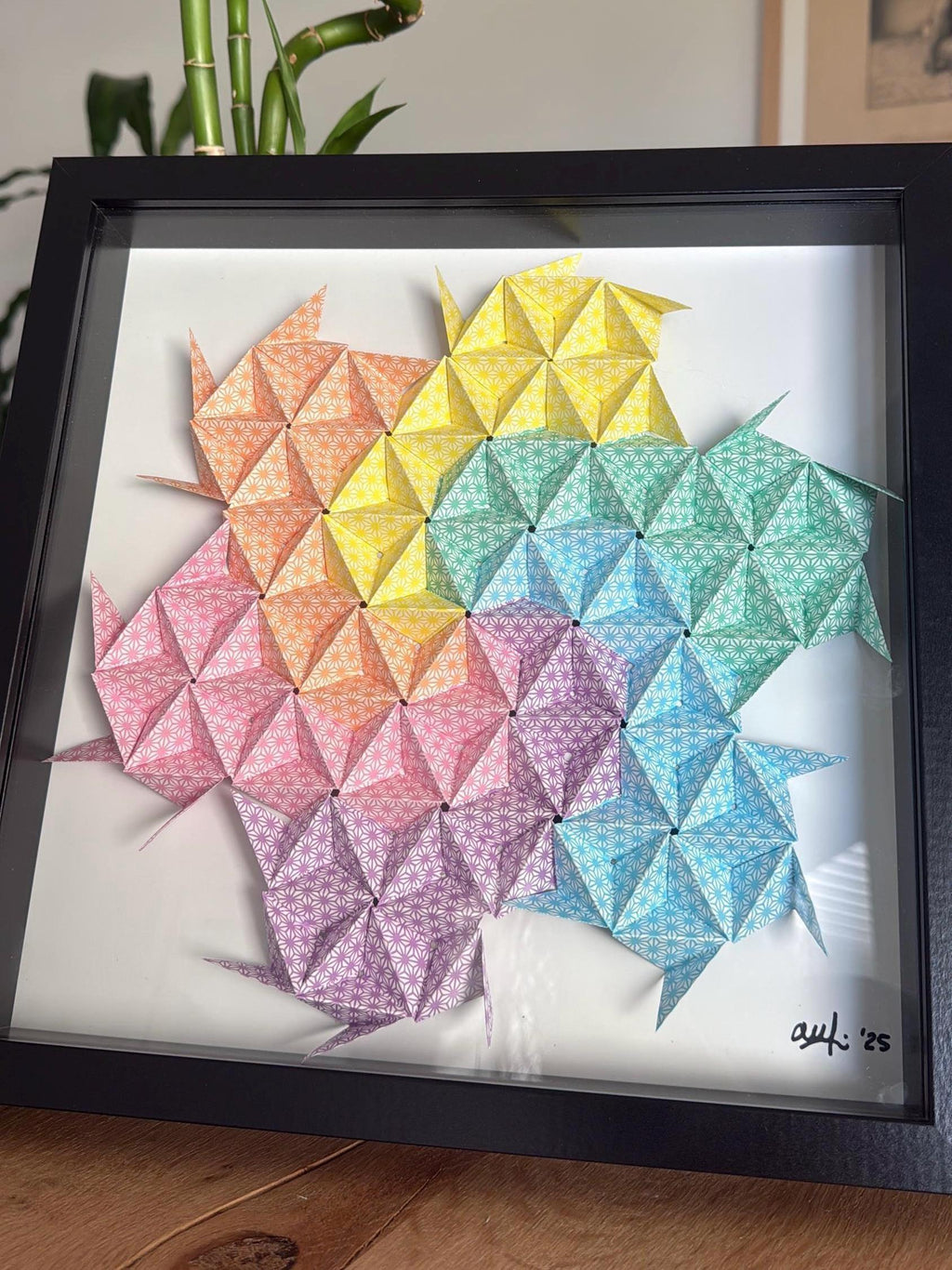 Cuadro Sonobe Origami: Estrella 3D.