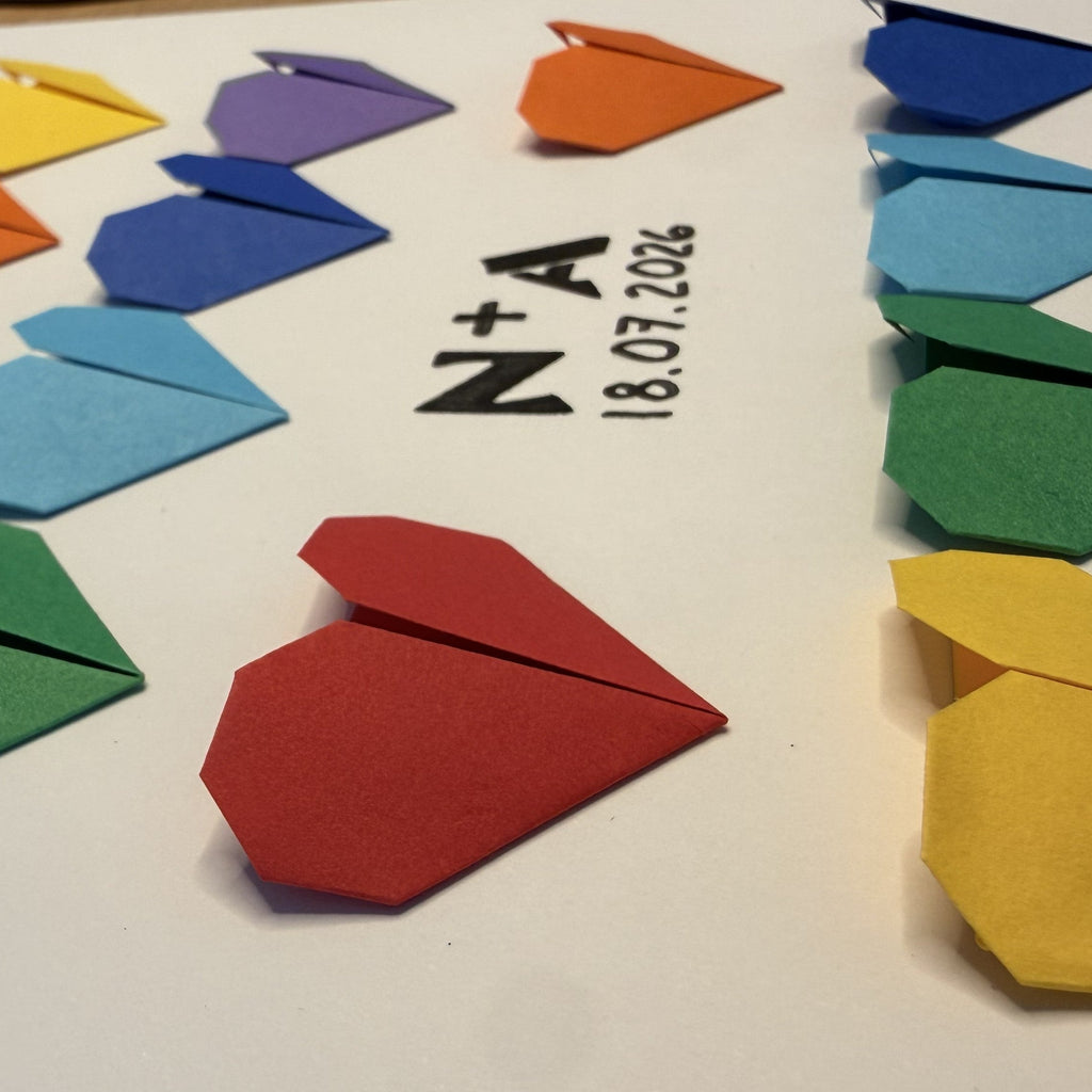proceso de fabricación, corazones dispuestos antes del montaje